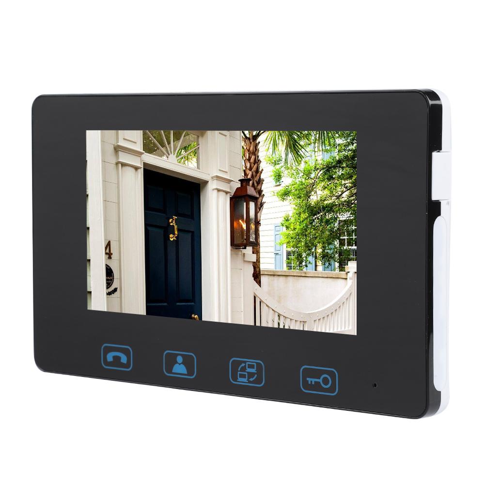 7"2.4GHz Fingerprint Video Wired Camera Doorbell Intercom Digital Visible Door Phone