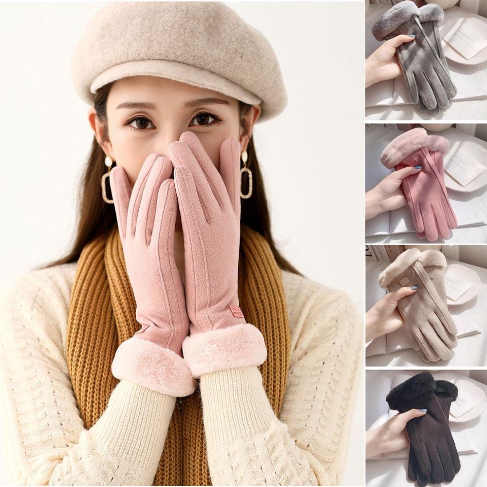 Thick Plush Gloves Soft Women Mittens Gift Winter Gloves  Girls