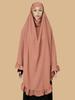 Women Plain Prayer Shawl Wraps Instant Scarf Hijab Large Single Layer Wooden Ear Border Clothing  Abaya Muslim Headscarf