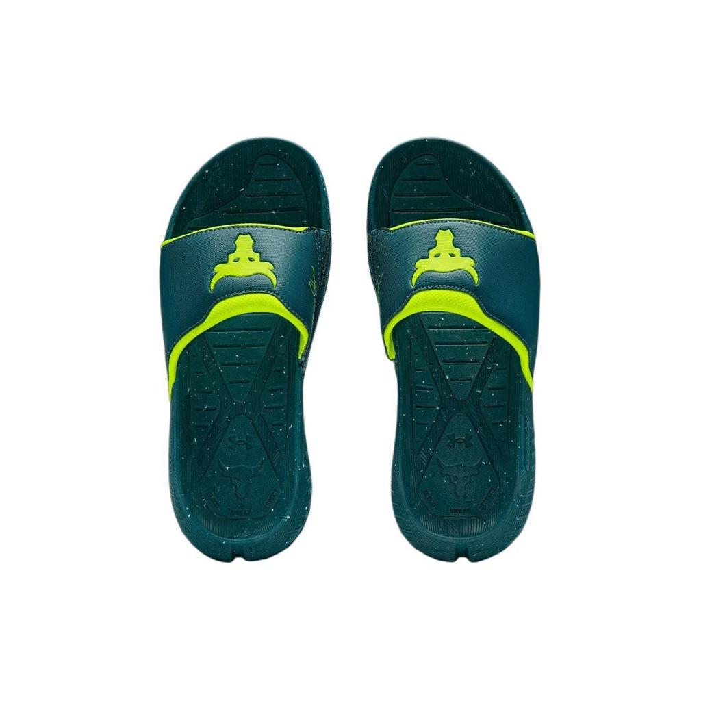 Under Armour Slide Slippers Unisex Black Green 3026034-402