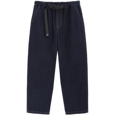 Men's Buckle Elastic Mid-Waist Tapered Jeans