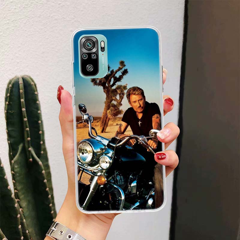 Johnny Hallyday Music For Xiaomi Redmi Note 14 13 12 11 Pro Plus Phone Case 14S 12S 11S 11E 11T 10S 10 9S Fundas Cover Coque Not Redmi Note 14 Pro 5G