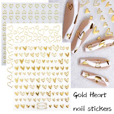 Exquisite Self-Adhesive Gloss Nail Heart Sticker Valentines Adhesive Decals Decor Supplies