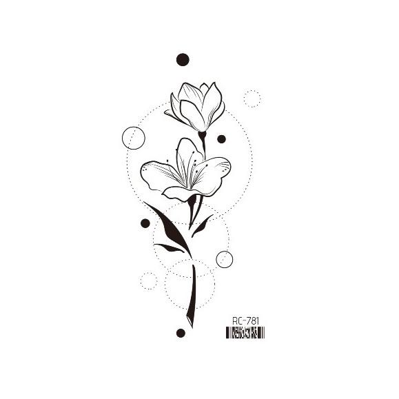 Tatuaje temporal a prueba de agua para mujer, pegatina Sexy de mariposa oscura, tatuaje Flash de cintura trasera para mujer de la India, tatuajes falsos realistas para arte corporal para chica