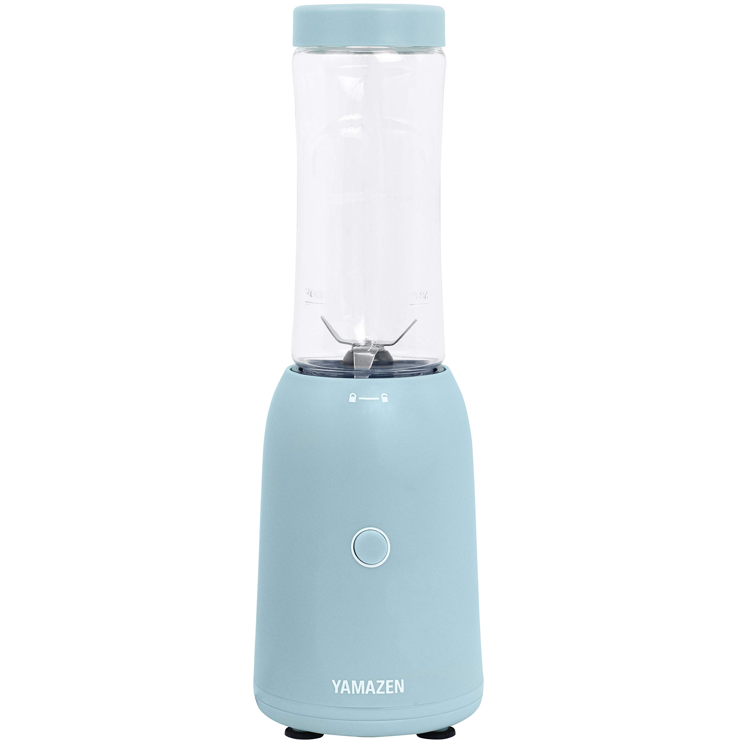

Tumbler Mixer Juicer 280ml Small Smoothie Ice Blue [Yamazen] (with lid/case) YMF-280(IB)