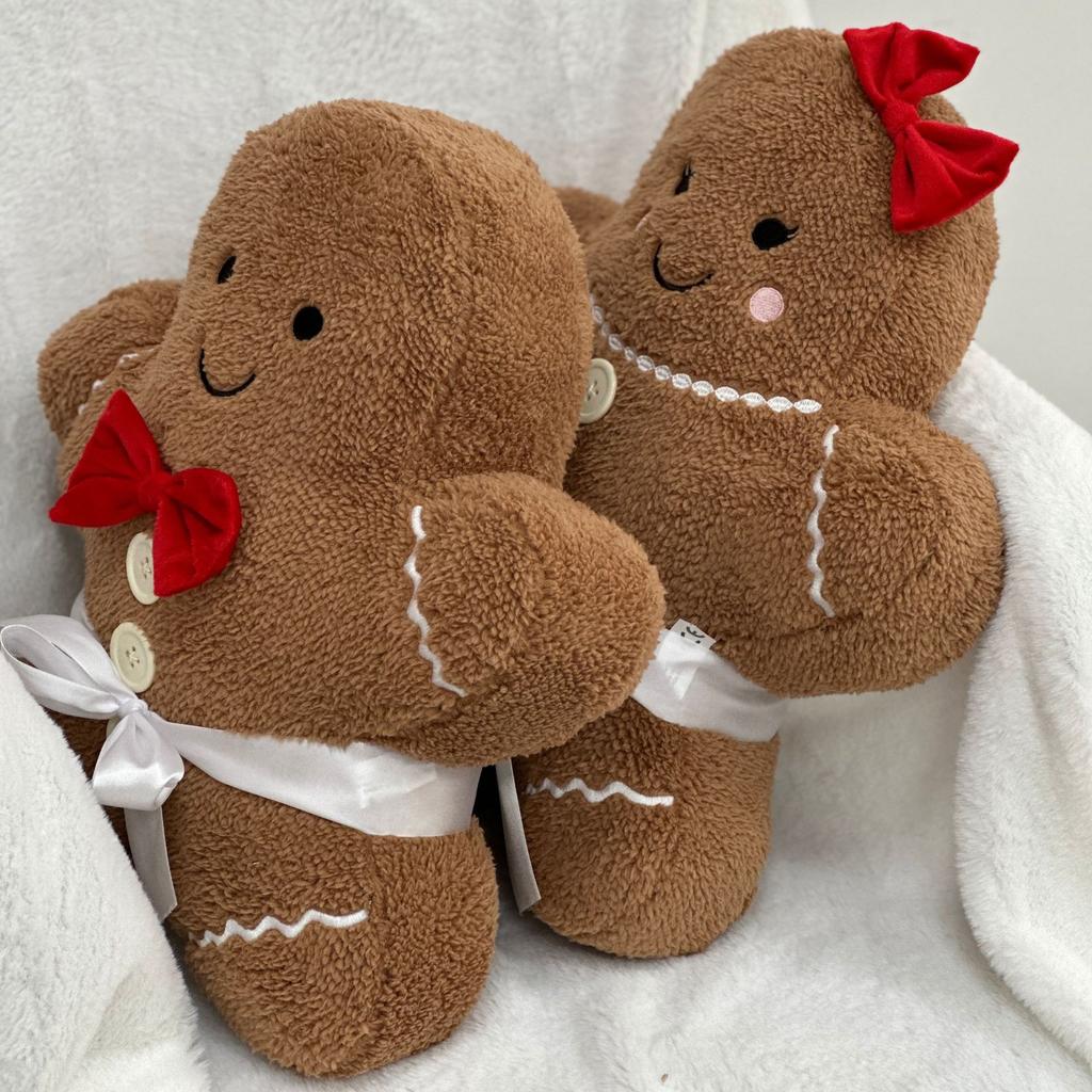 Christmas Gingerbread Man Pendant Christmas Tree Party Home Decor 2025 New Year Gift Noel  Cute Pillow For Decoration Couch