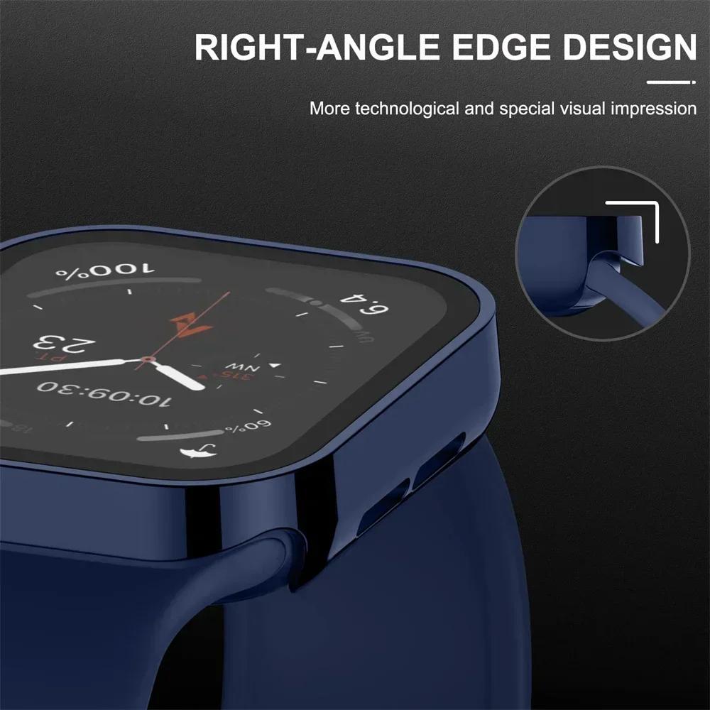 Waterproof Glass+cover For Apple Watch series11 10 9 8 7 6 se3 46mm 41mm 44mm 40m 41mm 45mm Ultra1/2/3 49mm Straight Edge Screen Protector accessories