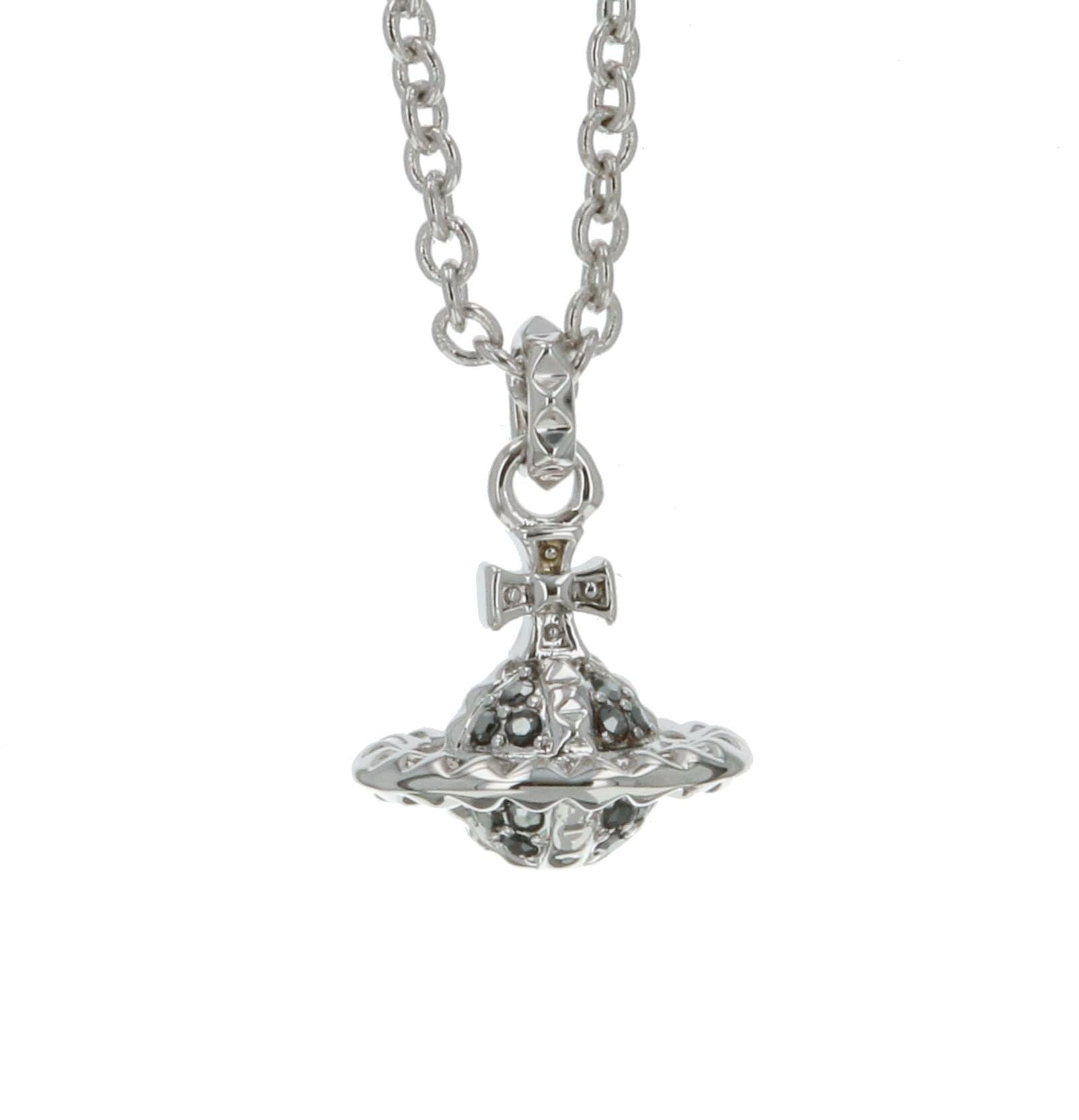 

Маленькое ожерелье из латуни со специальной коробкой и бумажным пакетом [Vivienne Westwood] M.MAYFAIR 6302039V/02W130 Мужское [предмет] серебряный