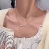 Full Diamond Silver Planet Pendant Necklace Women's Light Luxury Temperament Clavicle Chain Personalized Accessories