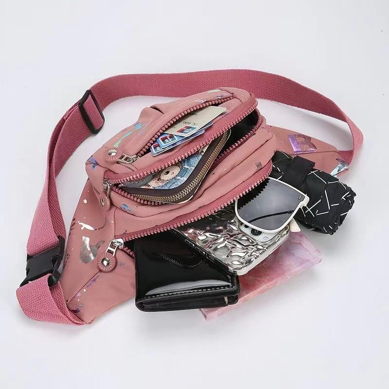 1Pc Large Capacity Waterproof Work Sports Mobile Phone Fanny Pack Women's Running Fashion Versatile Satchel Wallet Tide