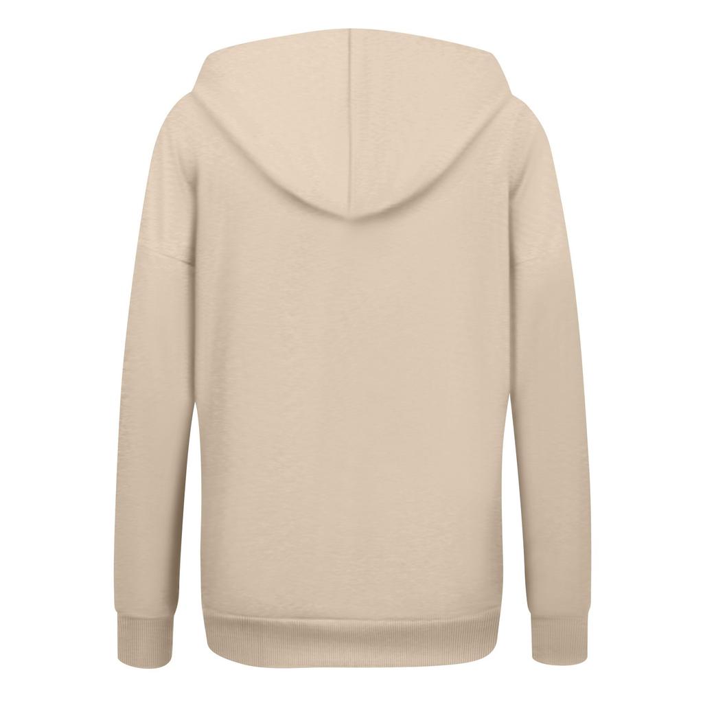 Hanorac cu glugă cu mânecă lungă, cu fermoar, la modă de toamnă, pentru femei