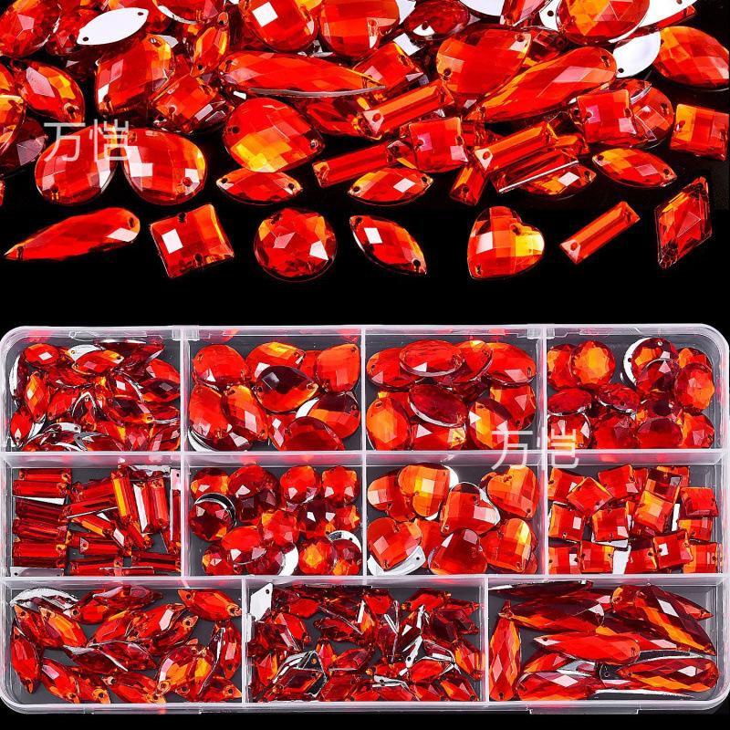 Mixed Shape Imitation Table Double Hole Mesh Hand Seam Drill Acrylic Drill, Special-Shaped Drill Diy Accessorie Flat Bottom Drill Beauty Sticker Drill