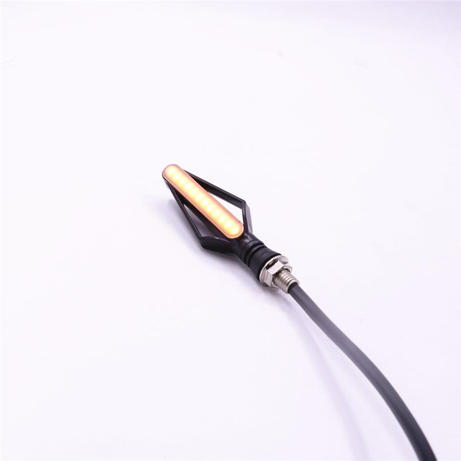 Universal 2 Pair Front Drl Rear Tailight Flasher Strobe Dual Colors 3 In 1 Drl Brake Flowing Turn Signal Indicator Lights Lamp Replace