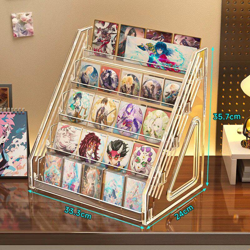 Baji Tiered Acrylic Card Display Stand with Large Capacity