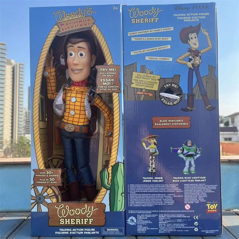 Toy Story Buzz Lightyear Actionfigur Sprechender Woody Sheriff Cowboy Jessie Slinky Hund Spielzeug für Kinder