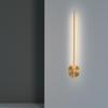 Nordic All-Copper Modern Wall Light for Vanity, Bedside, Living Room, or Aisle.