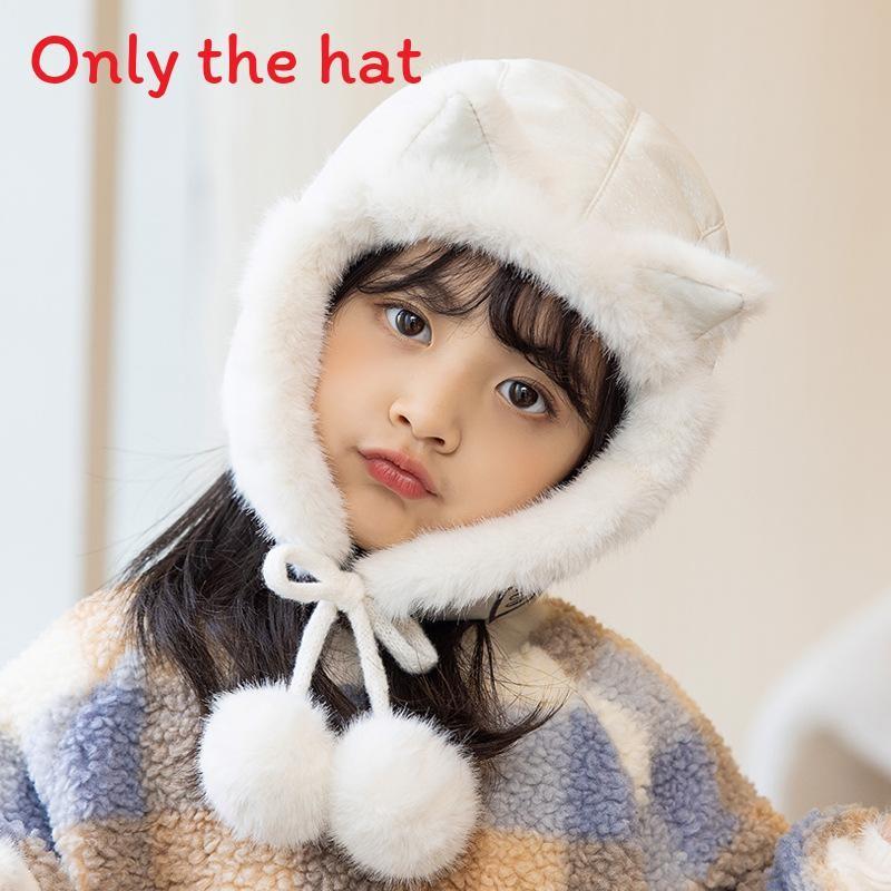 Childrens Winter Cotton Cap With Plush Lining For Cold Weather Play And Outdoor Activities