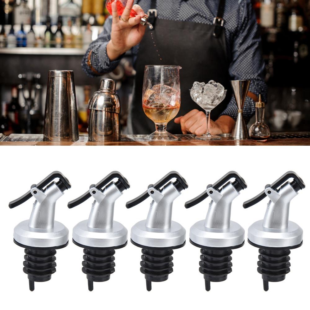 5pcs Anti-Drip Design Oil Bottle Spout ABS Bottle Pourer Dispenser Safe Leak Proof Nozzle Kitchen