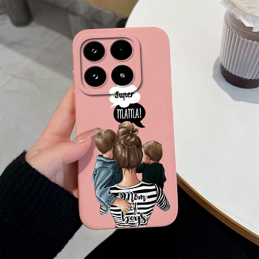 Trendy Girl Liquid Silicone Phone Case For Xiaomi 17 14 14T 15 15T Pro Poco C71 C75 M7 M8 F7 F8 Casing Premium Anti Slip Durable Shell For Xiaomi Capa