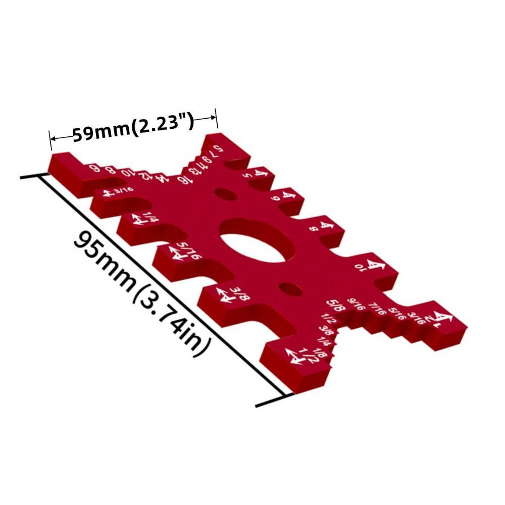Black/Red Tenon Gaps Gauge Precision Tenon Depth Gauge Metric/Inch Dovetail Jig  Woodworking