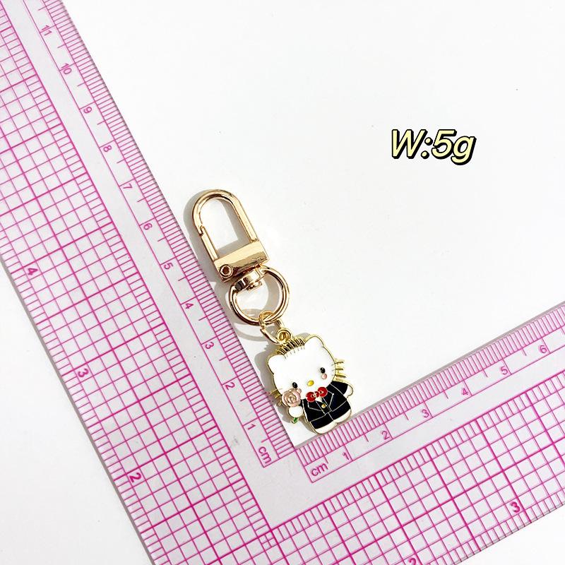 Wedding Celebration Keychain: Mickey & Minnie or Hello Kitty Couple Pendant Gift