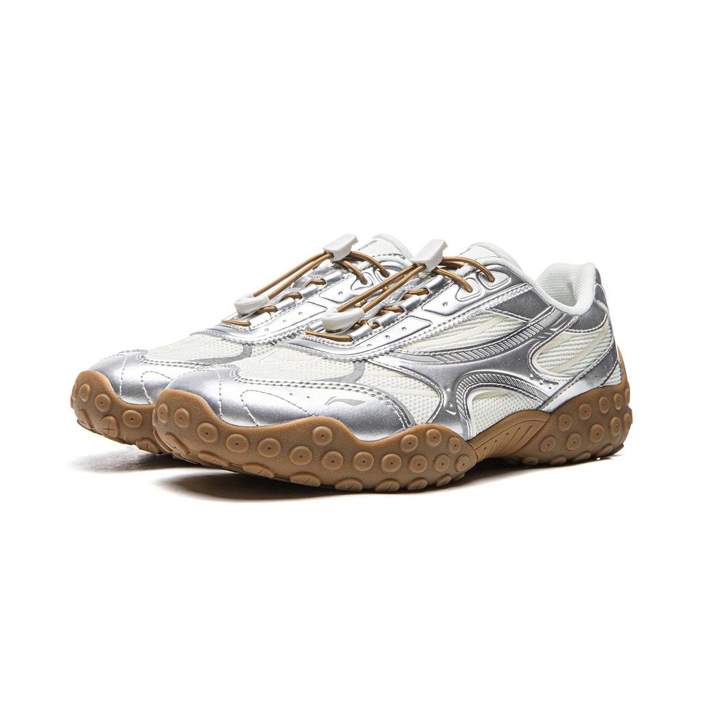 Li Ning Feilin Light Dance Sports Bequem Stoßdämpfung Verschleißfest Niedriger Schaft Dad Shoes Damen Sneaker AGLW074-5