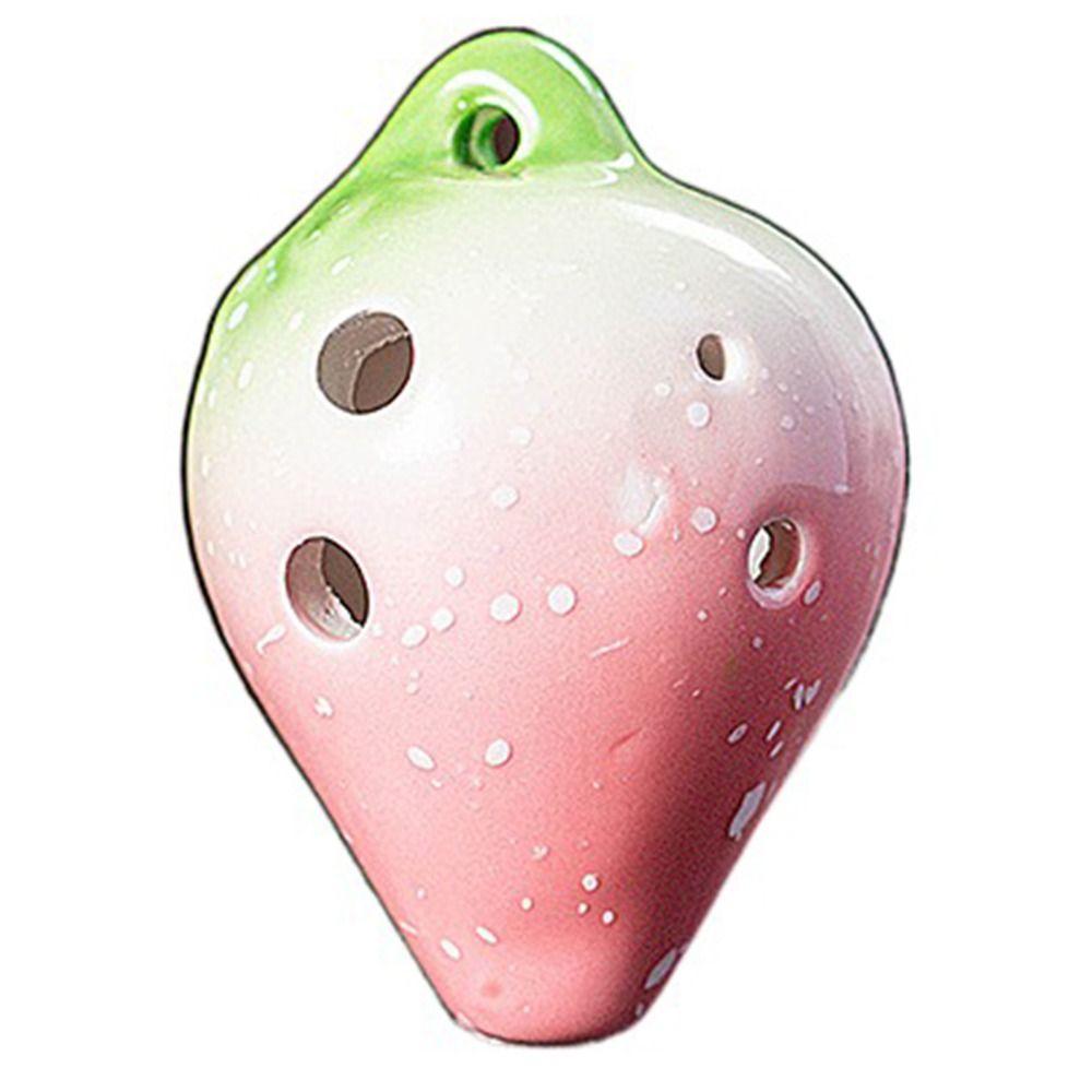 C Tone Strawberry Shaped Ocarina Gradient Color Kids Musical Instruments Toy  Student