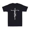 Faith Cross Funny Christian Christianity Faith Religious Retro Men's T-Shirt