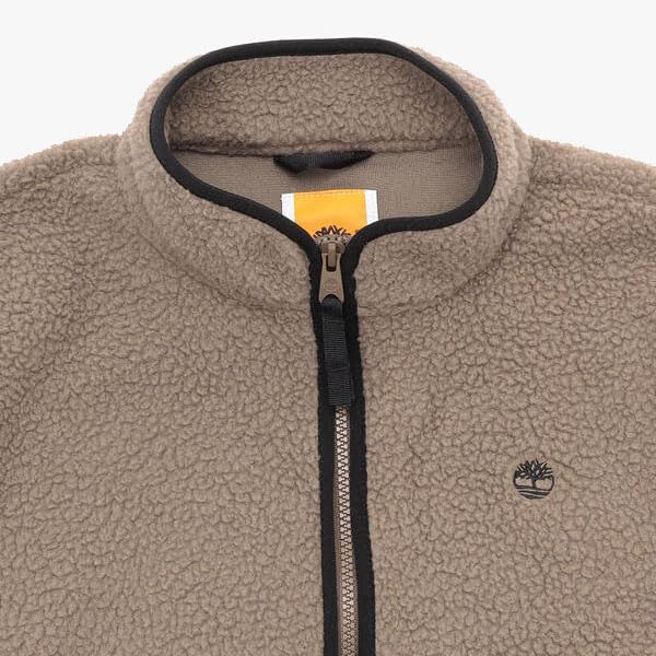 Timberland Men's High Pile Full Zip Fleece, Chocolate Chip, XXL, TB0A2GEGBK01