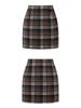 2025 Women's High-Waisted Plaid Bodycon Pencil Mini Skirt