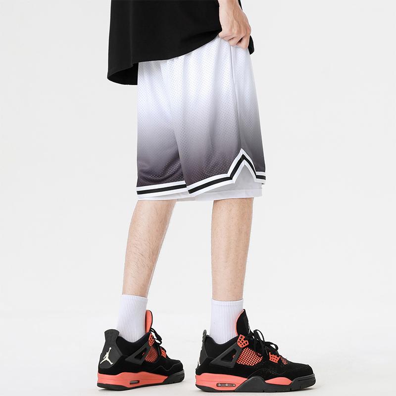 Gradient Fake Two-piece Shorts Men's Casual Shorts Sports Shorts Basketball Shorts