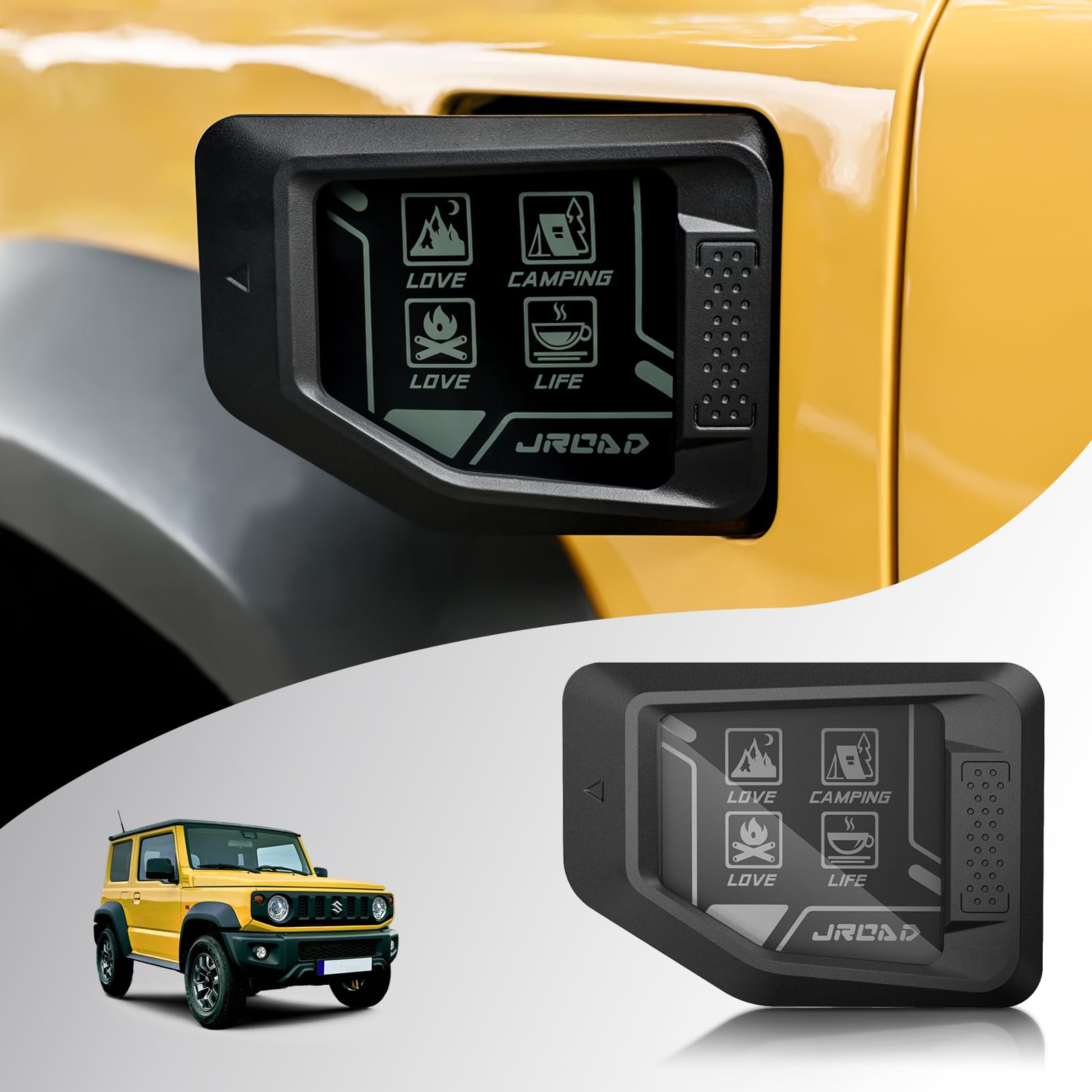 

Крышка топливного бака серии AMWMORV Exploration для Jimny, крышка заливной горловины топливного бака, матовая, оригинальное отверстие, оригинальный закаленный алюминиевый сплав ABS JB64/JB74, крышка, отделка, чёрный