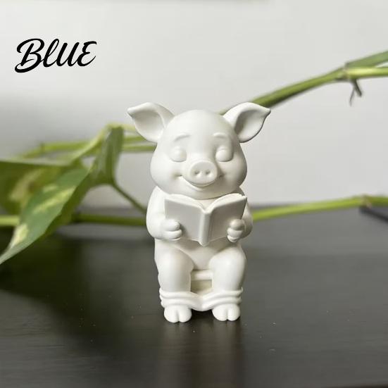 Piglet Statue for Figurine with 3D Pig Printed Study Room Statue Mini Matte Frosted Detailed Animal Figure Surface Dirt