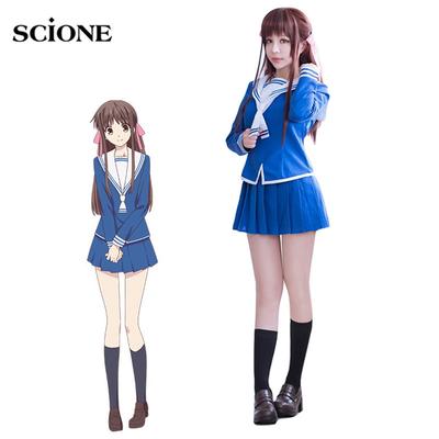Anime Fruits Košík Cosplay Kostým Tohru Honda Cosplay JK Dívčí školní uniforma Sailor Kostým Top sukně