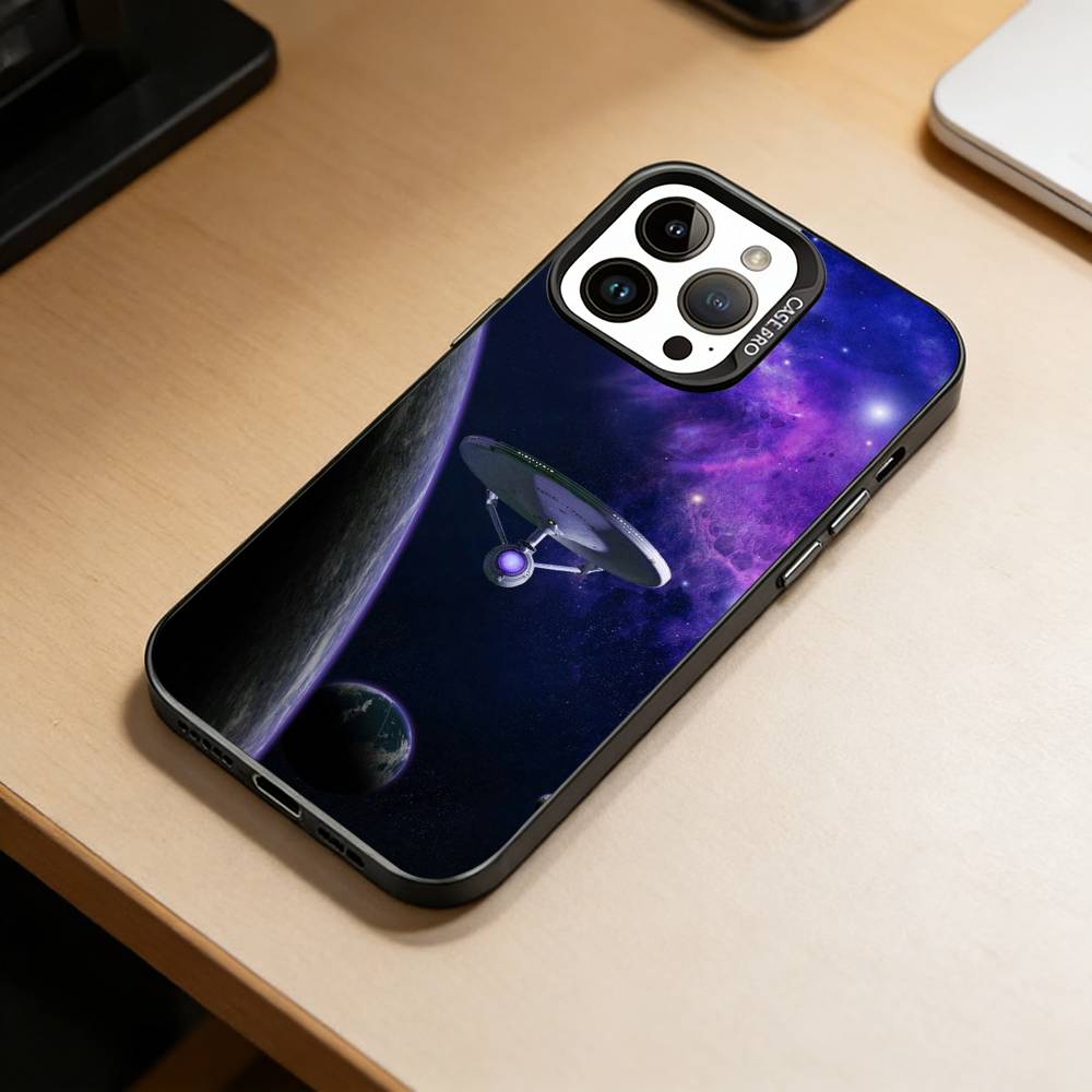 S-Star Trek Ships   Phone Case For iPhone 17,16,15,14,13,12,11 Plus,Pro Max,XS,Colorful Silver Black Cover