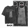 G02 Back Print Cotton Big Size 1984 Graphic Men T-shirt | Acid Washed  Streetwear Cool Vintage O-neck Men's Tee Tshirt