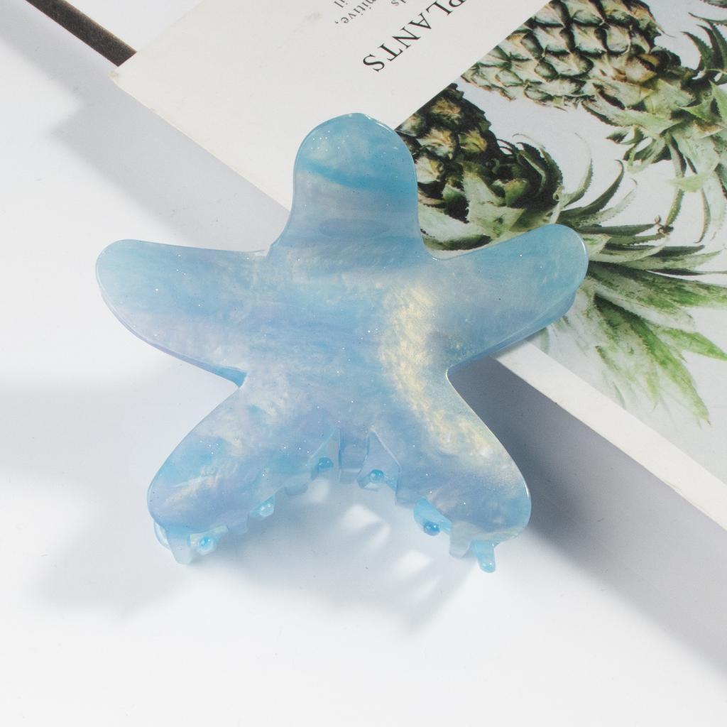 8cm Seestern Haarspange Kreative Patrick Star Farbabstimmung Hai-Klammer Farbverlauf Acryl Haarspange Mädchen Haarschmuck 1 Stück