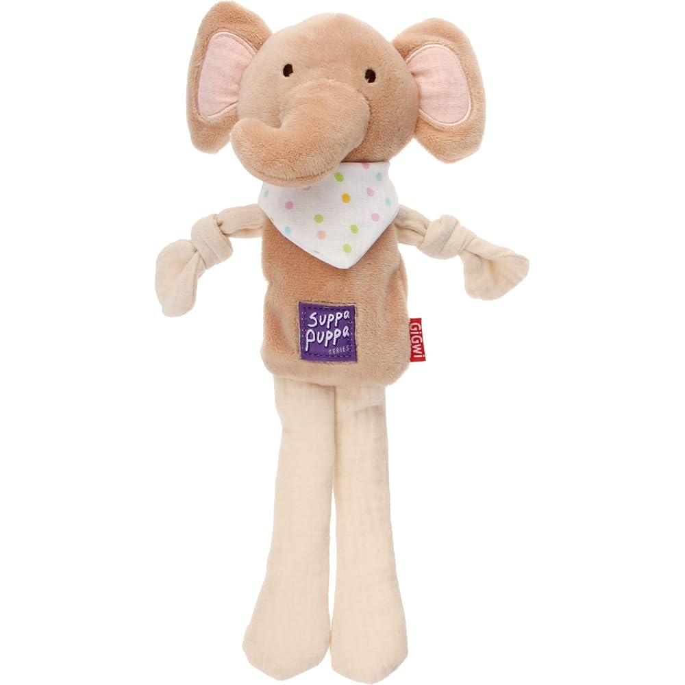 GiGwi Supapuppa Nobby Elephant Plush Toy Soft and Cuddly for Kids