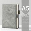 Custom Logo A5 Soft Leather Notebook with Deer Head for Business Meetings