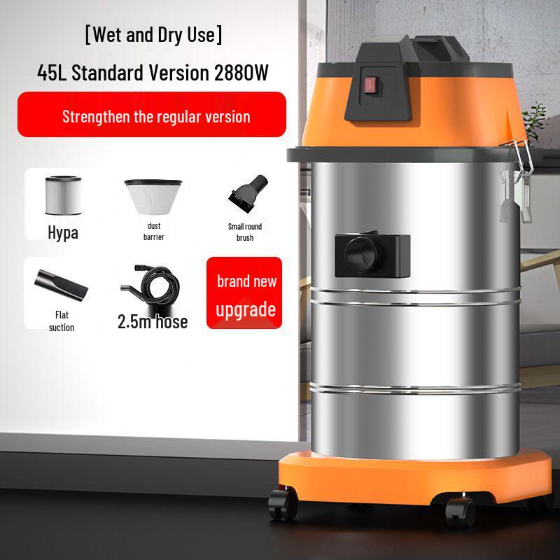 High-Power Wet/Dry Vacuum Cleaner for Home, Workshop, Car Wash, Grout, and Industrial Use