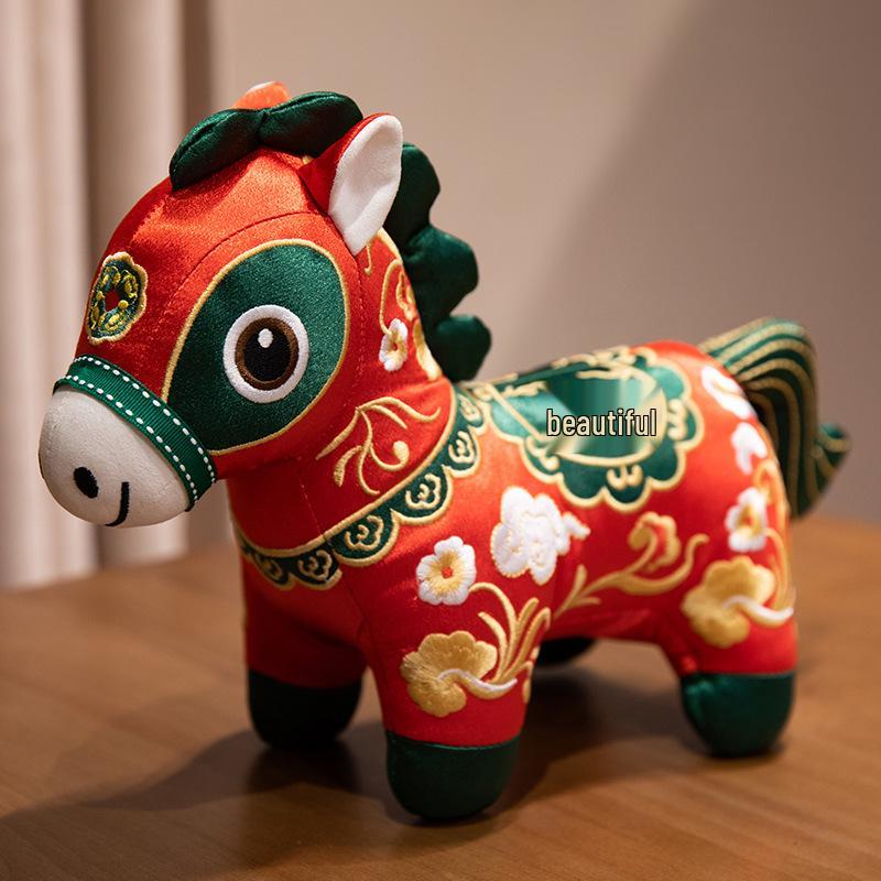 2026 Year of the Horse Zodiac Mascot: Bright Future Plush Toy & Ornament 22*34*12cm, 250g