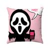 Halloween Pink Super Soft Digital Printing Short Plush Pillow Covers Decorative For Car Sofa Office Cushion Cover Home Goods