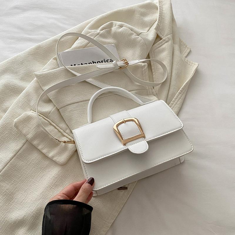 Genți de mână pentru femei, culoare solidă, la modă, cu mâner superior, pentru utilizare zilnică, casual, versatil, pătrat, crossbody, geantă de mână mică pentru femei