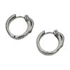 VIVIENNE WESTWOOD Boucles d'oreilles en laiton gravées de lettres Boucles d'oreilles homme Argent Noir 62030053S001