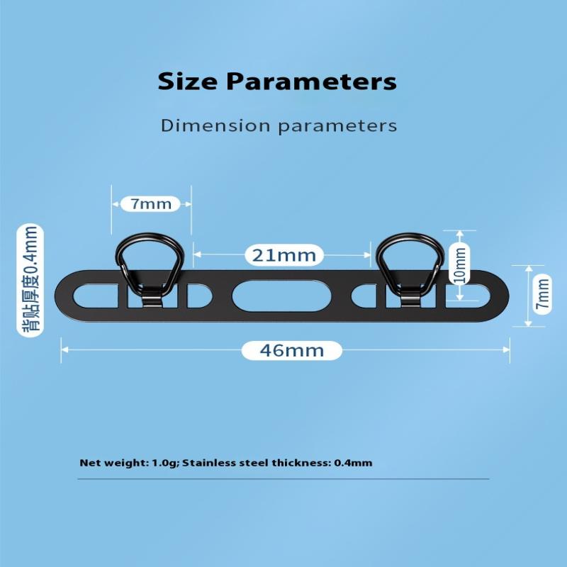 Metal Phone Hanging Tether Tab Upgraded Double Buckle Hole Ring Cell Phone Lanyard Patch Strap Replacement Part For Iphone Cases