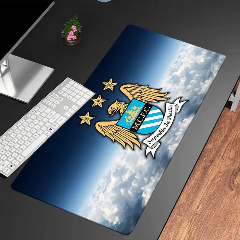 Tappetino per mouse con stemma del Manchester United, Tappetino per mouse da gaming, Tappetino per tastiera, Decorazione da scrivania per computer portatile, Regalo per tifoso, Regalo di compleanno