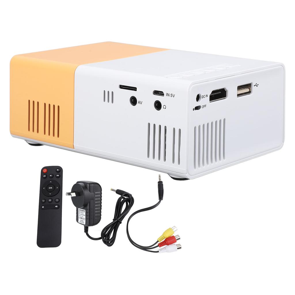 Small Projector HD 1080P Portable Outdoor Movie Projector with Speaker for Home Entertainment