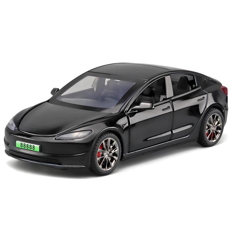 1:32 Model S Model 3 Model X Alloy Car Model Diecast Metal Toy Vehicles Car Model Simulation Sound and Light Kids Toy Gift