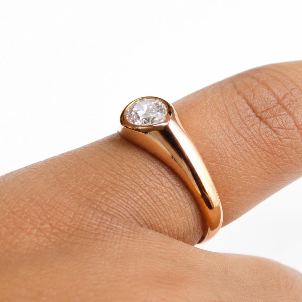 Pear Cut Moissanite Signet Ring, 925 Sterling Silver Ring, Handcrafted Gemstone Ring for Men Women
