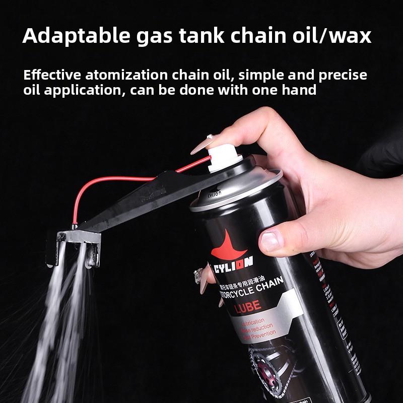 Motorcycle Chain Oiler Spray Gear Mess-Free Chain Wax Chain Cleaner Attachment Motorcycle Chain Lube Oiler Tool for Motorcycle